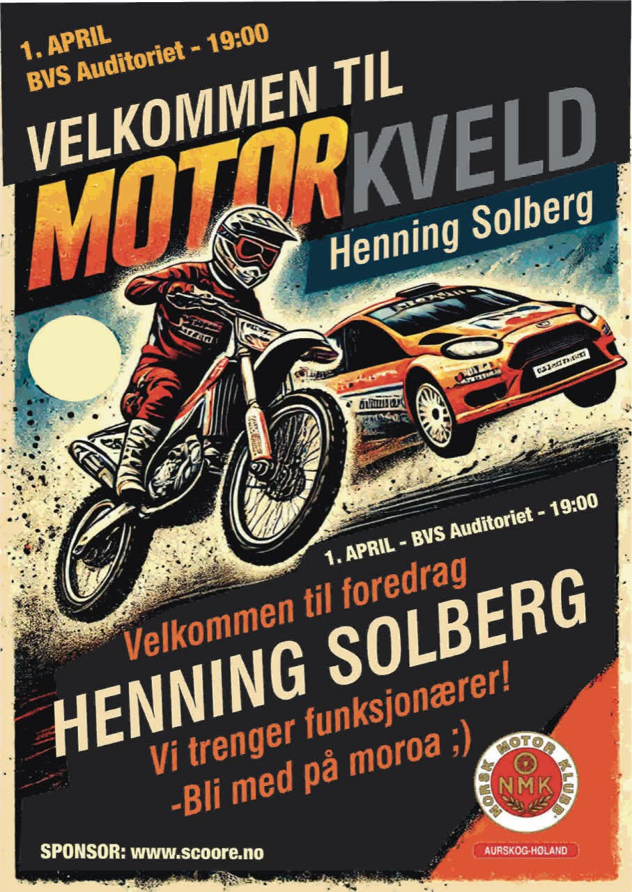 Artikkelbilde til artikkelen Motorkveld med foredrag av Henning Solberg